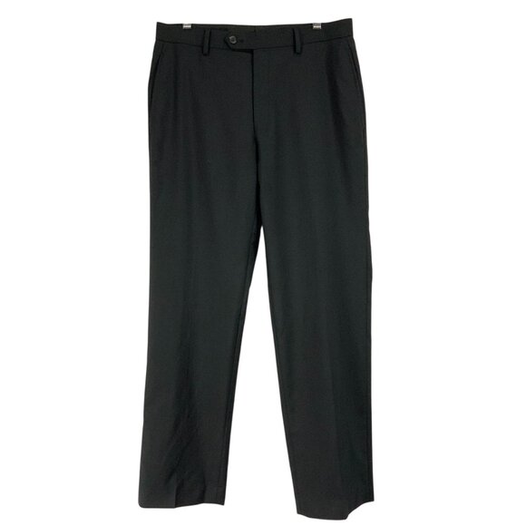 Lauren Ralph Lauren Total Comfort Black Straight Leg Wool Dress Pants 31W x 30L - Picture 1 of 5